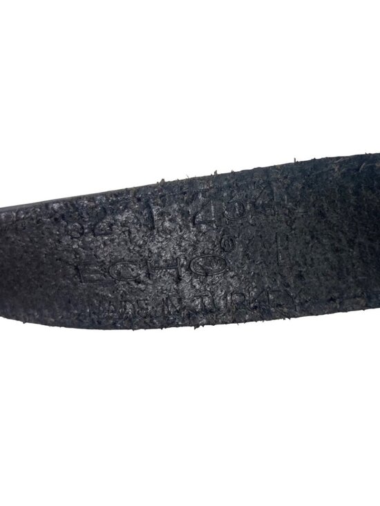 Vintage Echo Black Braided Leather Double Wrap Belt Brass Buckle Large 80s 90s main image 5